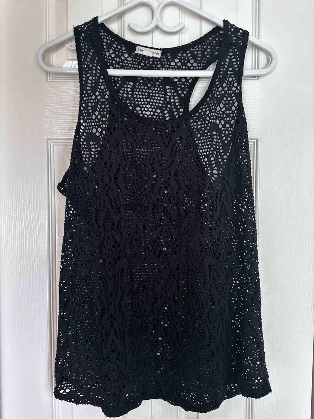 Black Lace Racerback Tank Top - Unbranded